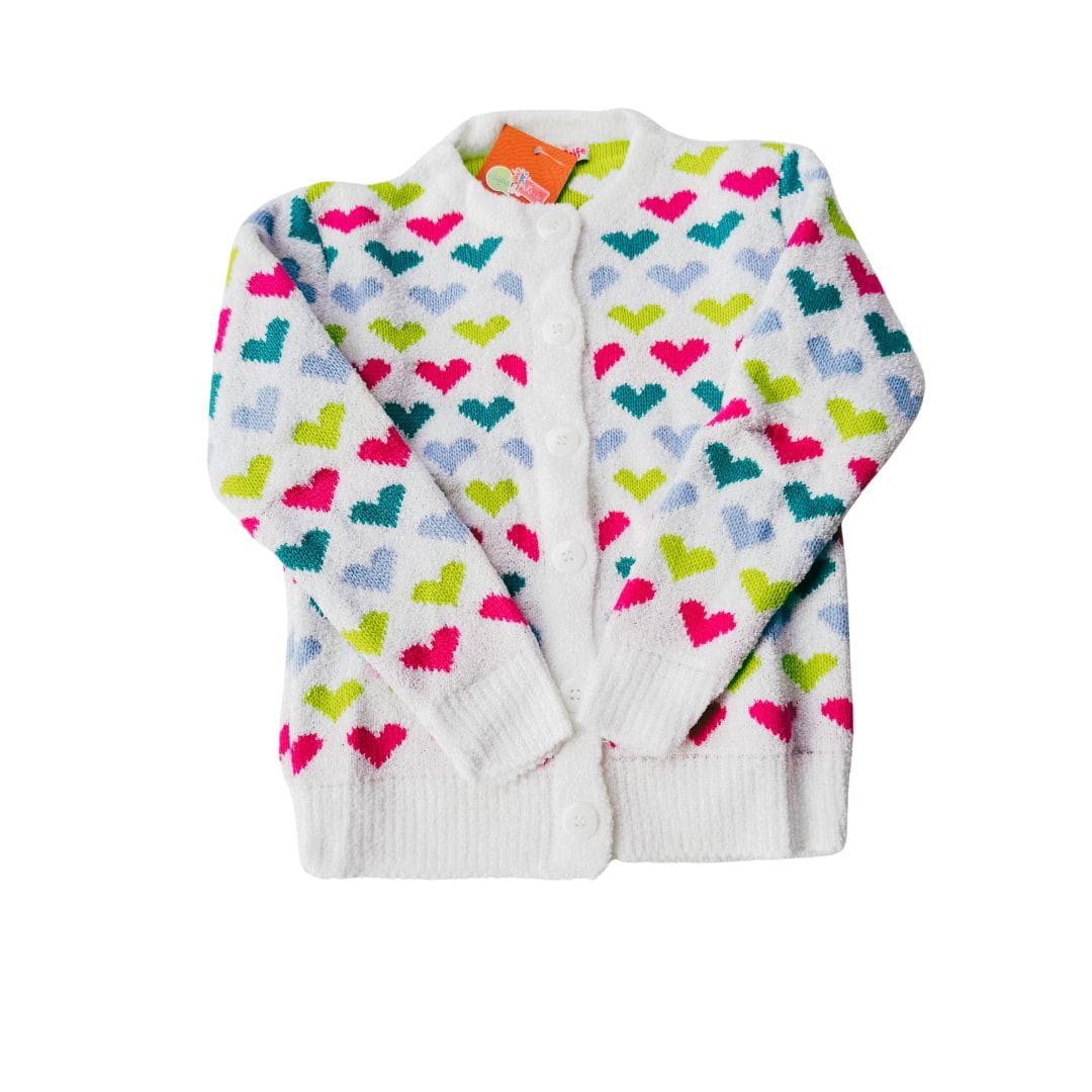 Cardigan Tricot Coração Menina - Imagem 7