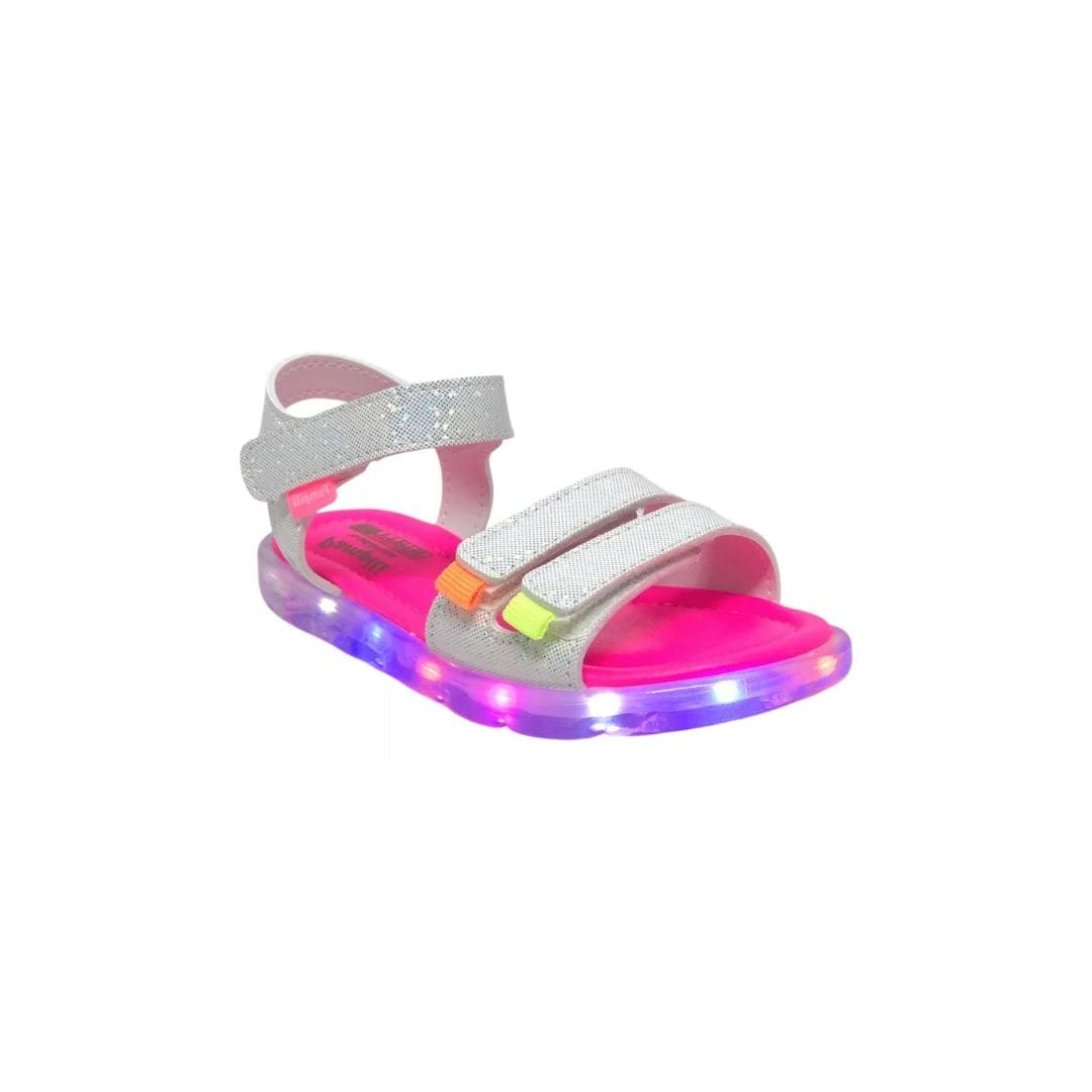 Sandália de Led Lulli Foil Holográfico Menina Pampili
