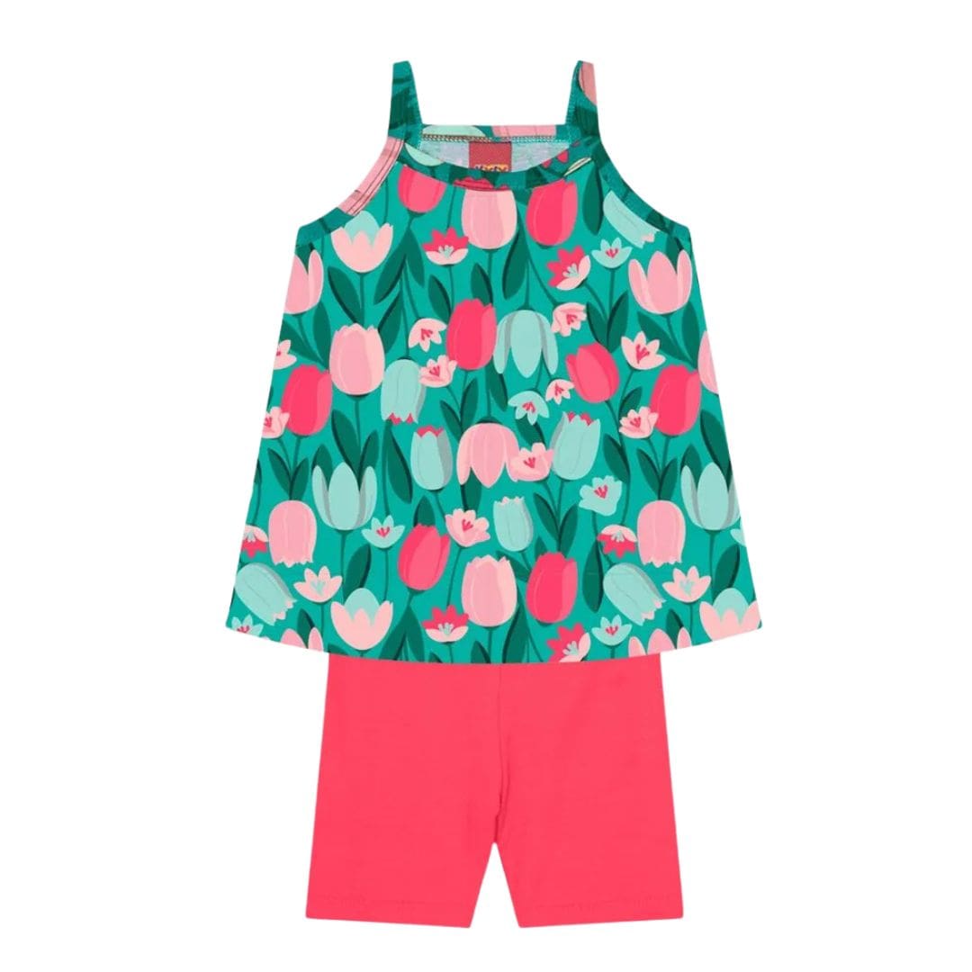 Conjunto Infantil Ciclista Estampado Menina Kyly - Imagem 2