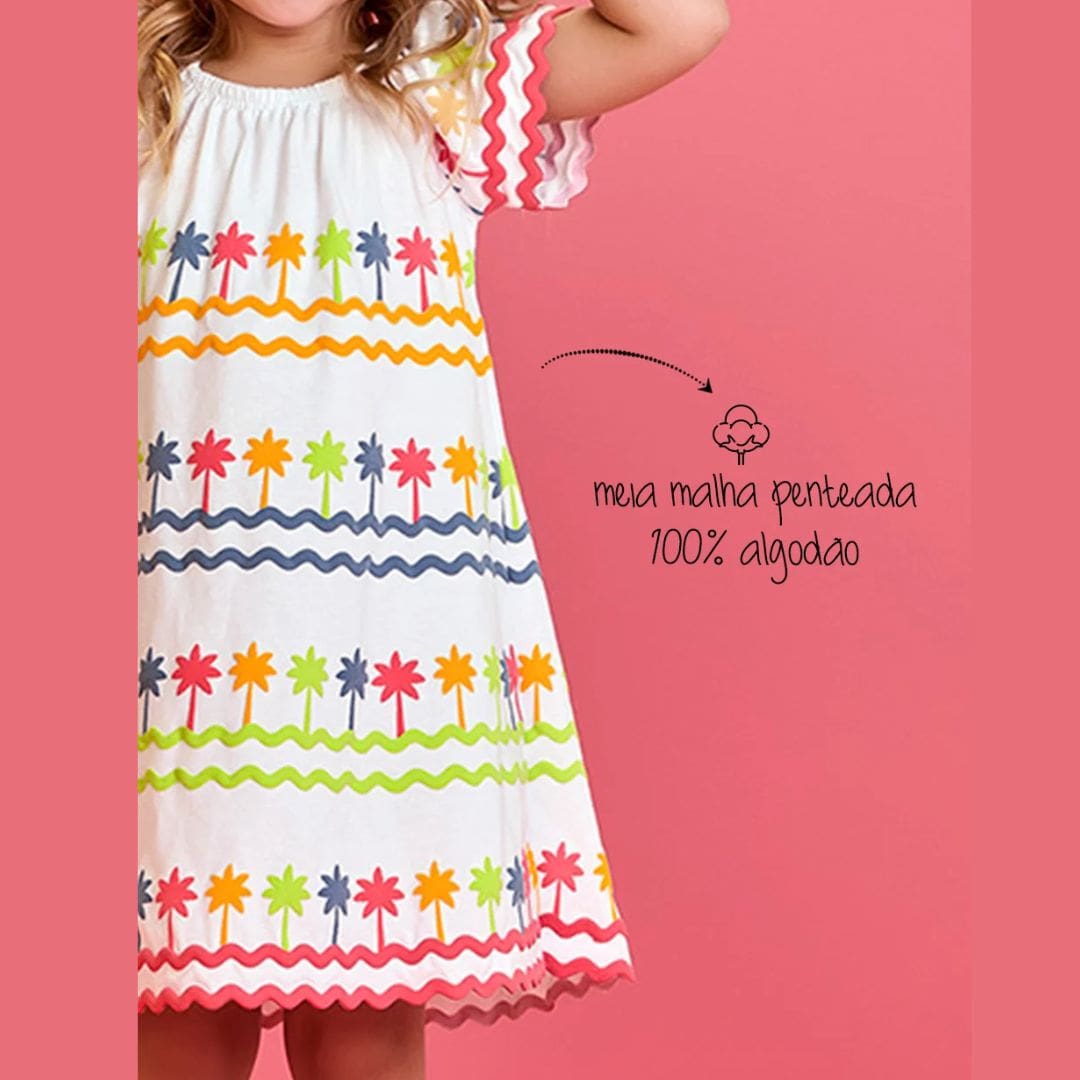 Vestido Meia Malha Infantil Menina Nanai - Imagem 2