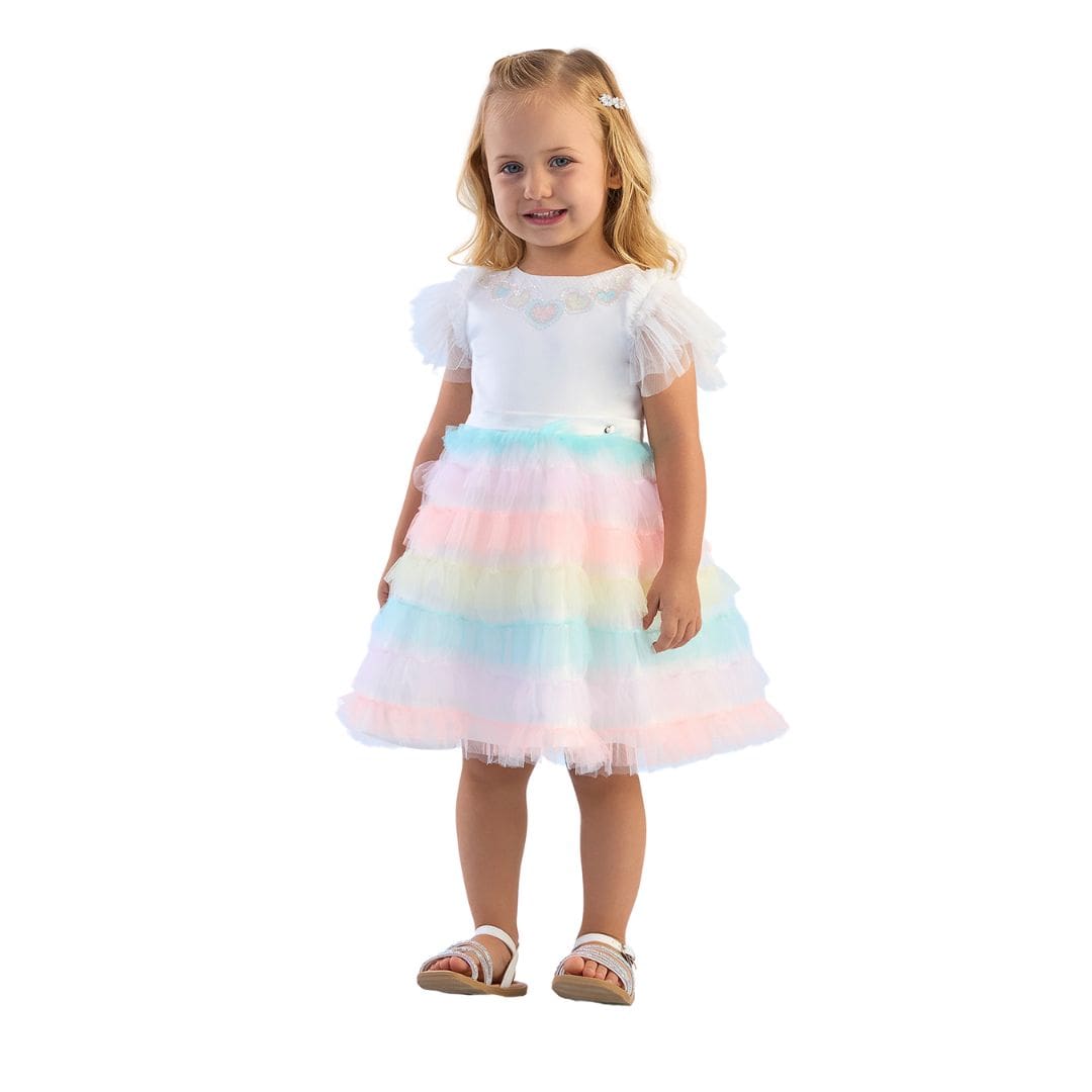 Vestido Tules Verao 2025 Menina Petit Cherie