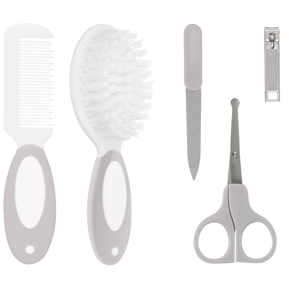 Kit Cuidados Higiene do Bebê Cor Cinza Buba