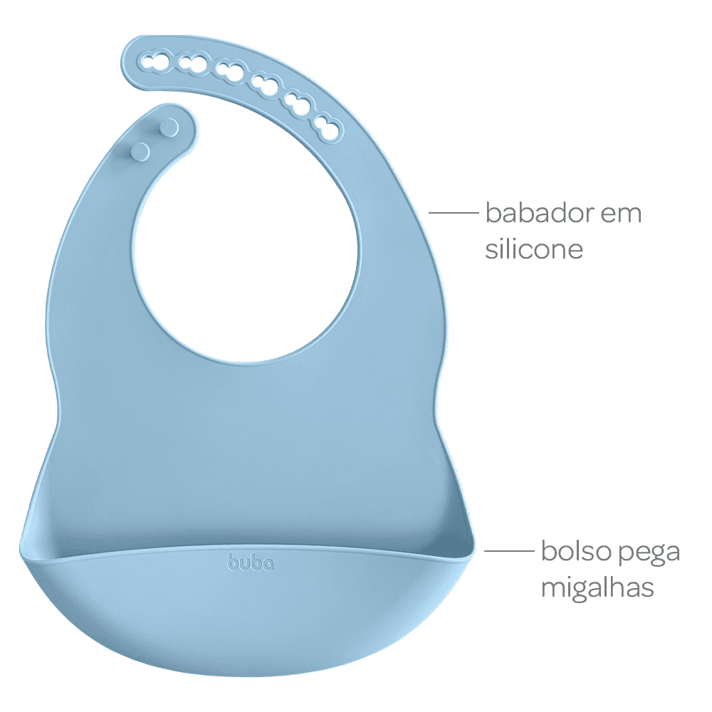 Babador Em Silicone Com Pega Migalhas Buba - Imagem 2
