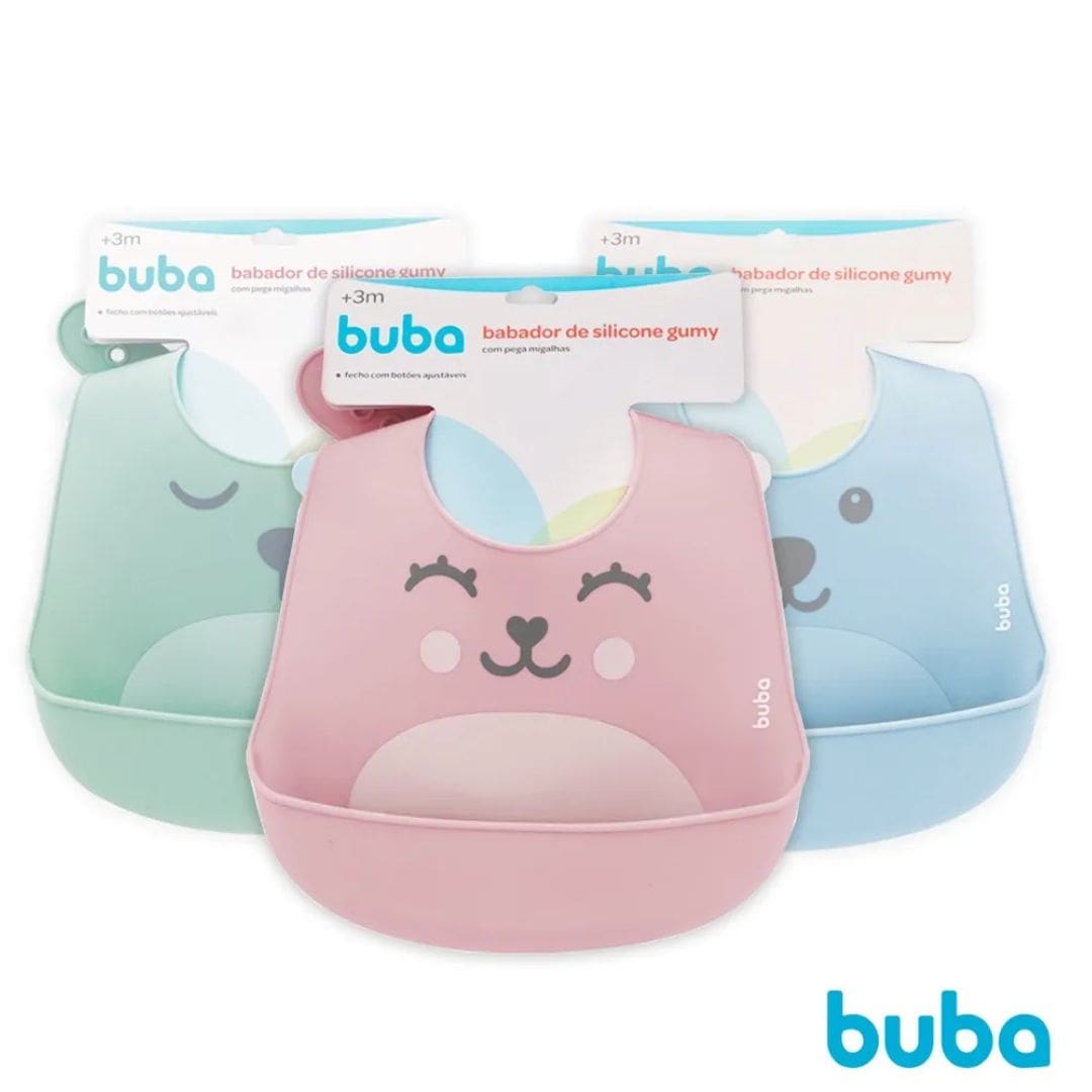 Babador  Silicone Pega Migalhas Gumy Buba